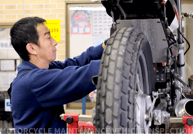 MOTORCYCLE MAINTENANCE VEHICLE INSPECTION